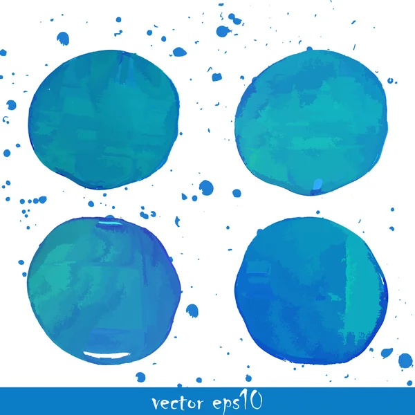 Fundo aquarela azul — Vetor de Stock