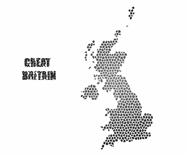 Mapa conceptual de Gran Bretaña — Archivo Imágenes Vectoriales