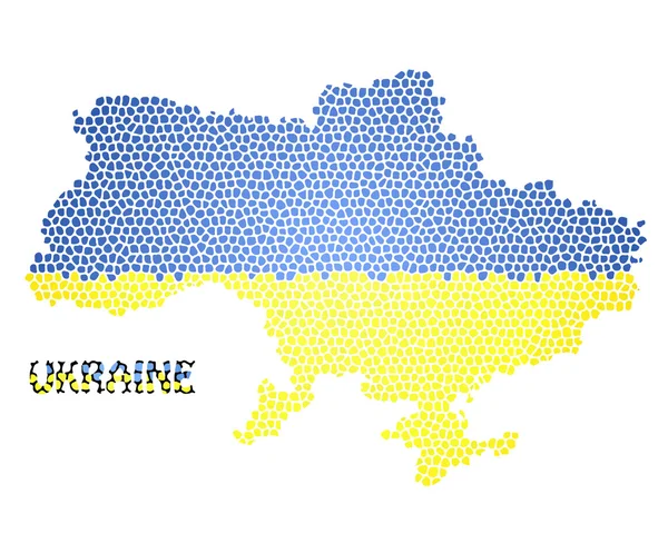 Carte conceptuelle de l'Ukraine — Image vectorielle