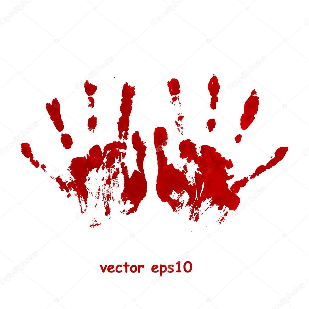 Bloody hand print