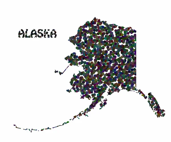Konzeptkarte von alaska — Stockvektor
