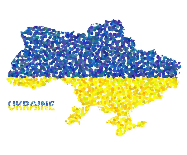 Konzeptkarte der Ukraine — Stockvektor