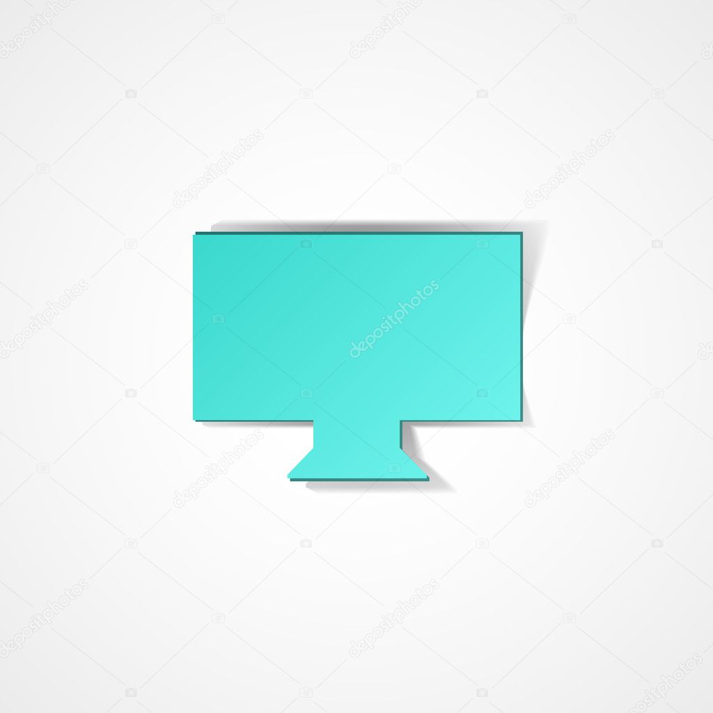 Desktop computer web icon