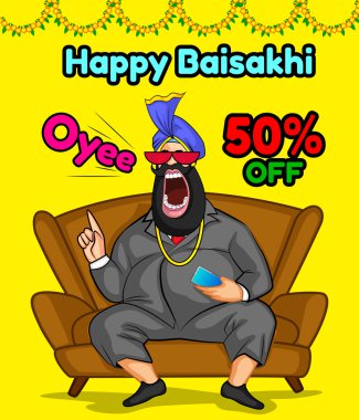 vector illustration of Happy Baisakhi clipart