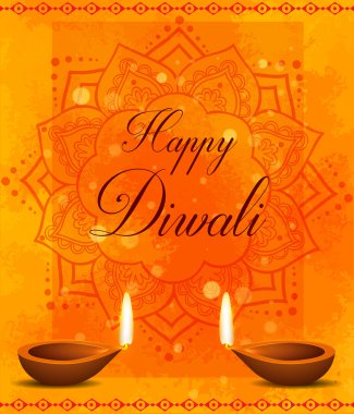 Mutlu Diwali 'nin Vektör illüstrasyonu
