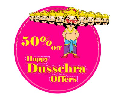 mutlu dussehra vektör çizim