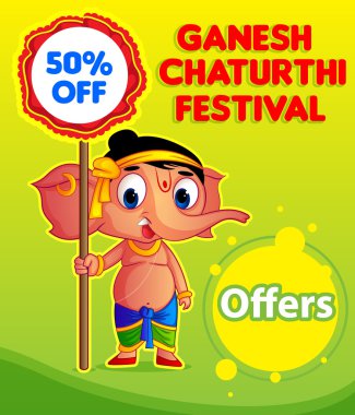 Happy Ganesh Chaturthi Festival Offers clipart