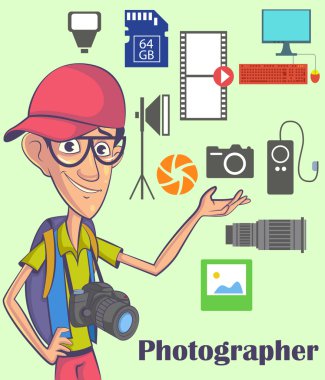 fotoğrafçı ile fotoğraf makinesi