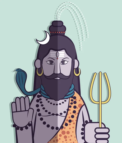 Vectorillustratie van lord shiva — Stockvector