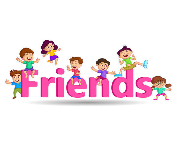 векторная иллюстрация счастливого дня дружбы
