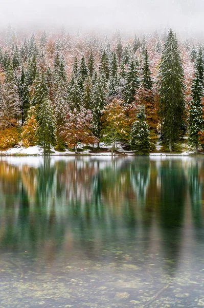 Naturskön Utsikt Över Sjön Fusine Italien — Stockfoto