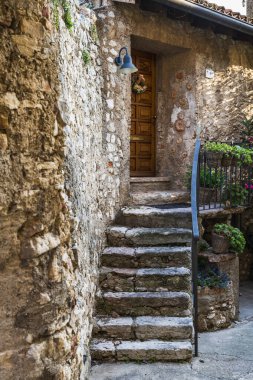 Garda Gölü ve Malcesine 'in tarihi merkezi.