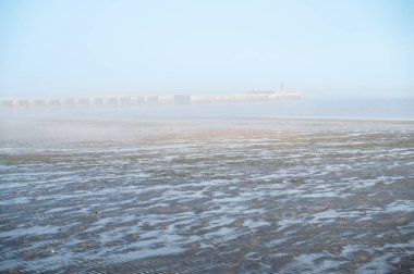 İtalya 'da güzel plaj günbatımı