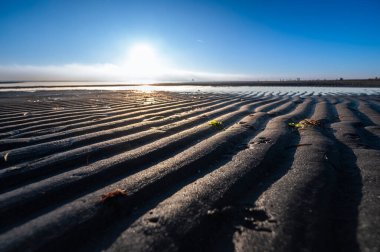 Sahne Sahili Gündoğumu ya da Günbatımı, Kıyı Manzarası.