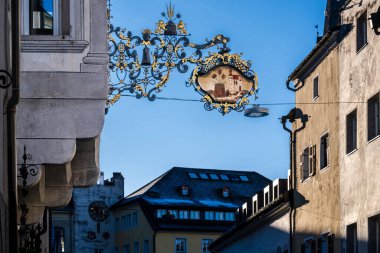 Bruneck, İtalya 'nın güzel antika mimarisi