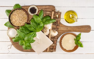 Pesto malzemeler rustik yönetim kurulu