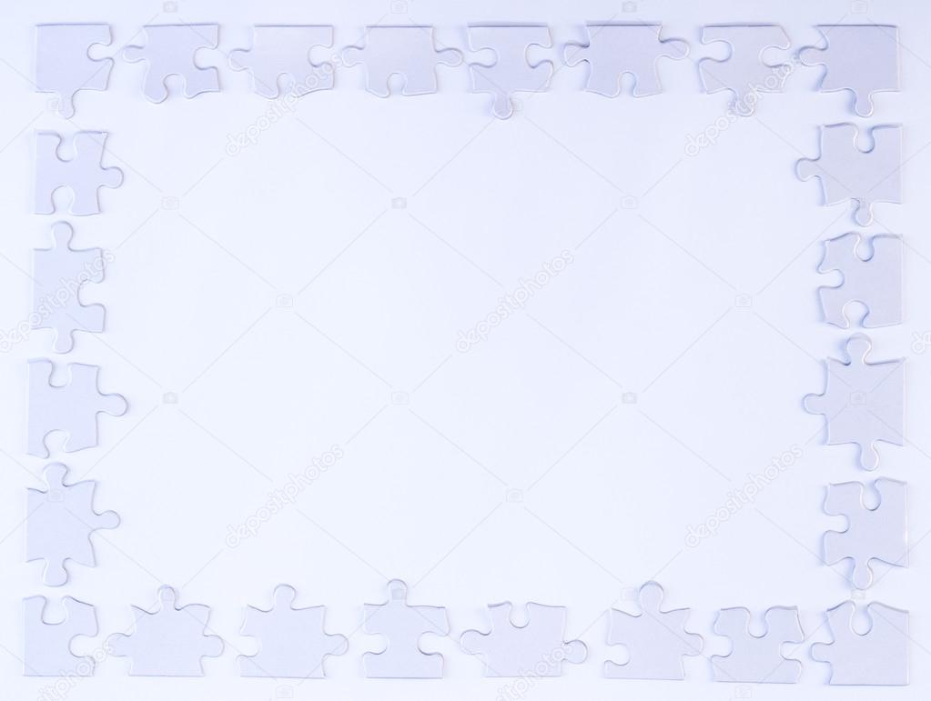 White Puzzle Piece Border