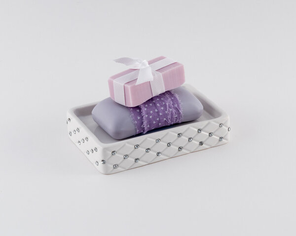 Luxury Bath Soap in Elegant Soap Dish