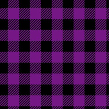 Pürüzsüz mor İskoç kafesi mor ve siyah kafes kumaş desenli İskoç deseni.