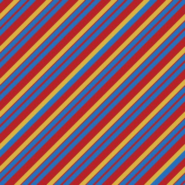Yüksek kontrastlı, birincil renklerde, diyagonal çizgilerin dikey desensiz, mavi sarı renkte, enerjik retro görünüm spor giysileri paketleme veya kalın ev yapımı tekstil taşıyıcısı için idealdir.
