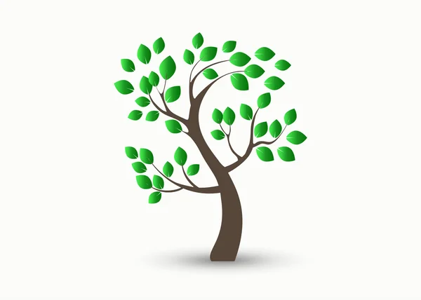 Στυλιζαρισμένη διάνυσμα δέντρο σε λευκό φόντο — Διανυσματικό Αρχείο
