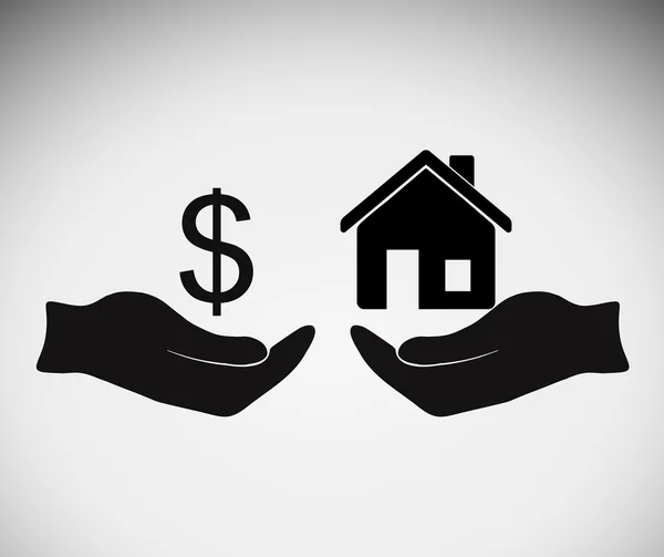 Illustration vectorielle du concept d'économie de domicile et d'argent — Image vectorielle