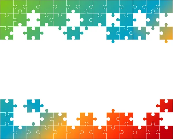 Beyaz puzzle parçaları ve yer içeriğiniz için yapılan vektör renkli arka plan