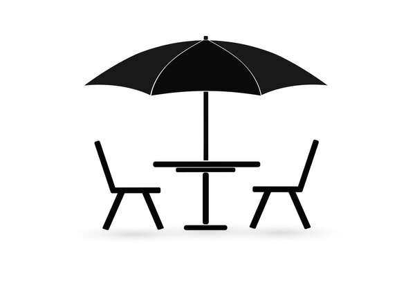 Vector street cafe. Icon cafe.