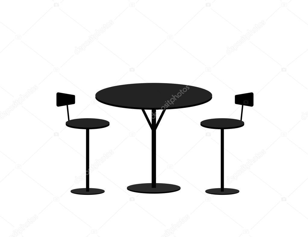 High table with bar chairs