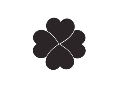 Beyaz yapraklı yonca, Aziz Patrick günü için vektör çizimi