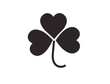 Beyaz yapraklı yonca, Aziz Patrick günü için vektör çizimi