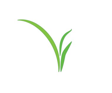 Yeşil çimenler. Gazon. Vektör simgesi. web sürümü.