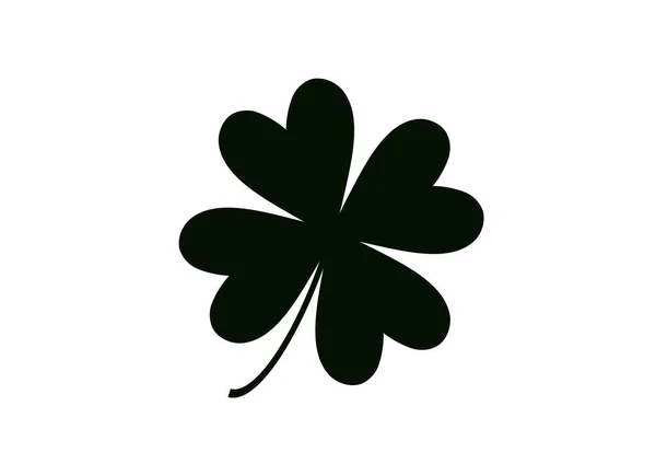 Leaf Clover Isolated White Vector Illustration Patrick Day — Stock Vector