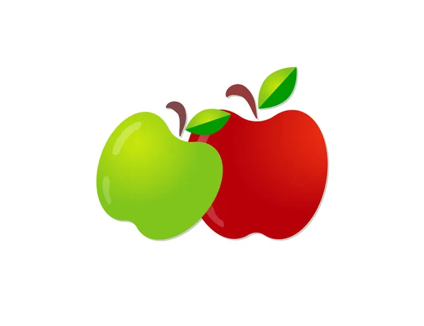 Flache Web Apfel Symbol Vektorillustration — Stockvektor