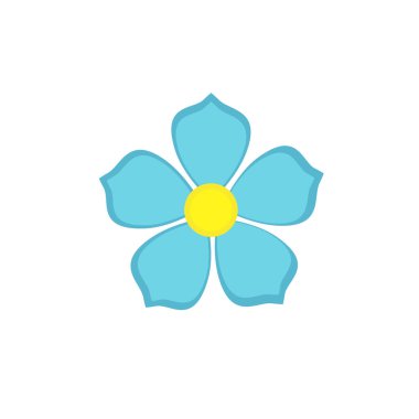 Bir çiçeğin tasarım simgesi çizimi (papatya, çiçek, nergis, nergis).