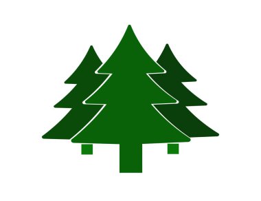 Noel ağacı köknar ağacı. Simge. Park, orman