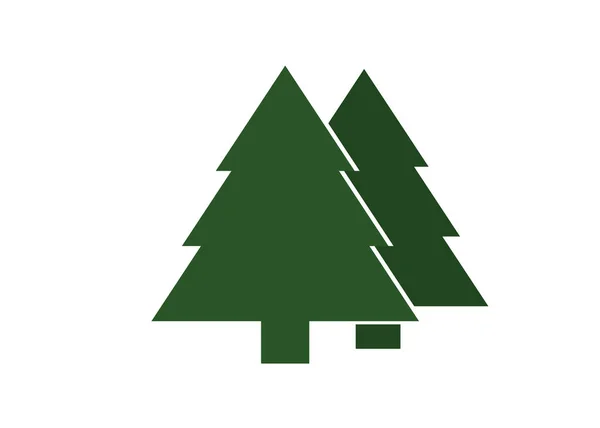 Sapin Noël Icône Parc Forêt — Image vectorielle