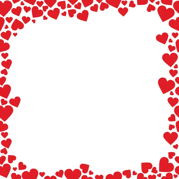 Romantic Frame Hearts Valentine Day — Stock Vector