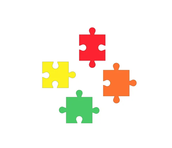 Jigsaw Puzzle Vector Icono Para Infografía Negocios — Vector de stock