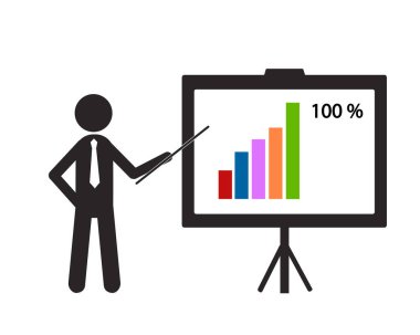 Elinde işaret olan bir adam. Boş reklam panosu sembolü. İş, ofis