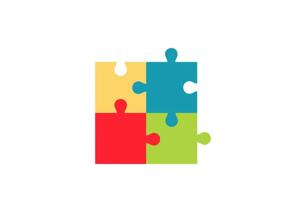 Jigsaw Puzzle Symbool Pictogram Vector Illustratie Grafisch Ontwerp — Stockvector