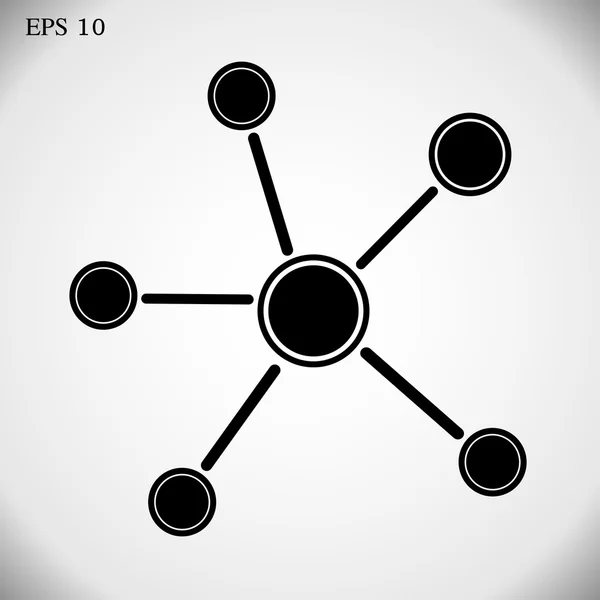 비즈니스 네트워크 아이콘입니다. 벡터 — 스톡 벡터