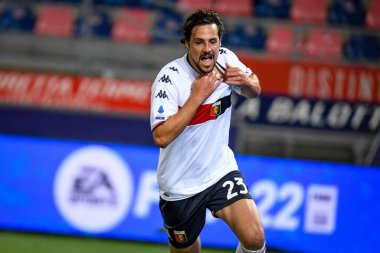Mattia Destro (Cenova) İtalya futbol takımı Serie A maçında Bologna FC - Cenova CFC maçı sırasında İtalya 'nın Bologna kentindeki Renato Dall & # 39; Ara stadyumunda yapılan portre mutluluğu, 21 Eylül 2021 - Fotoğraf: Ettore Griffoni