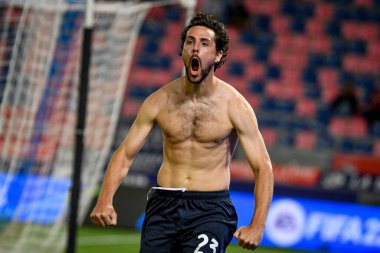 Mattia Destro (Cenova) İtalya futbol takımı Serie A maçında Bologna FC - Cenova CFC maçı sırasında İtalya 'nın Bologna kentindeki Renato Dall & # 39; Ara stadyumunda yapılan portre mutluluğu, 21 Eylül 2021 - Fotoğraf: Ettore Griffoni