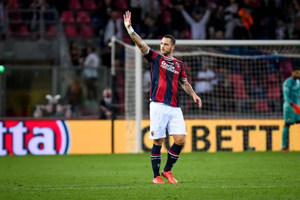 Marko Arnautovic Bolonha Retrato Durante Futebol Italiano Serie Jogo Bologna — Fotografia de Stock