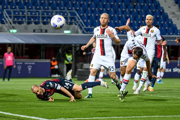 Andrea Masiello of Genoa CFC and Victor Osimhen of SSC Napoli