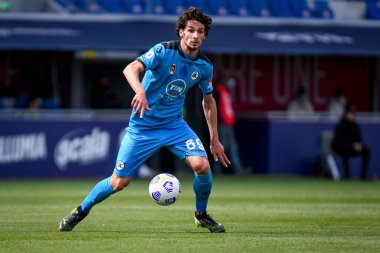 Luca Vignali (Spezia) İtalyan futbol takımı Serie A 'nın 2020 / 2021 sezonunda (Arşivler) İtalya' nın Bologna şehrinde bulunan Renato Dall & # 39; Ara stadyumunda görev yapan portresi.