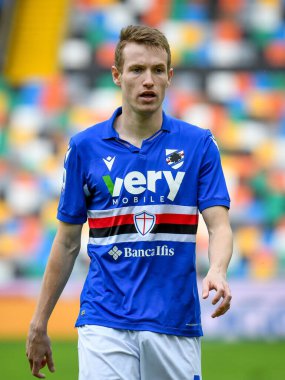 Jakub Jankto (Sampdoria) İtalya futbol takımı Serie A maçında UC Sampdoria 'nın 2020 / 2021 sezonunda Udine, İtalya' daki Dacia Arena Stadyumu 'nda çekildi.