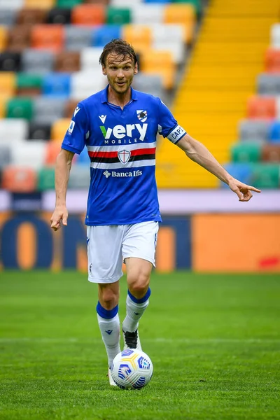 Albin Ekdal Sampdoria Retrato Ação Durante Partida Série Futebol Italiano — Fotografia de Stock