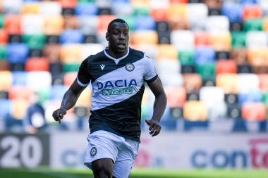 İtalya futbol takımı Serie A 'nın 2020 / 2021 sezonundaki Stefano Okaka (Udinese portresi) Udinese Calcio' nun Udine, İtalya 'daki Friuli - Dacia Arena Stadyumu' nda (Arşivler) yaptığı maç.